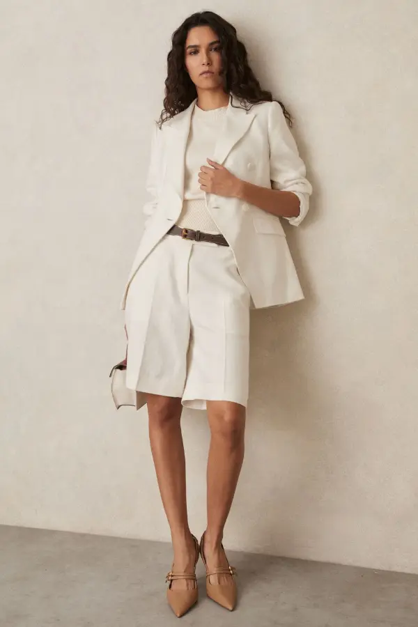White Shorts Work Outfit