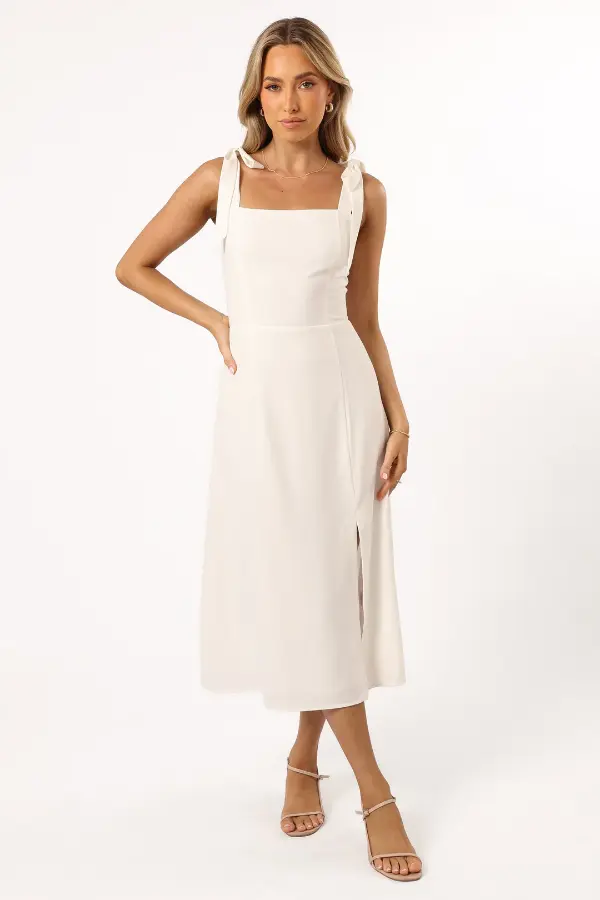 White Midi Dress Casual
