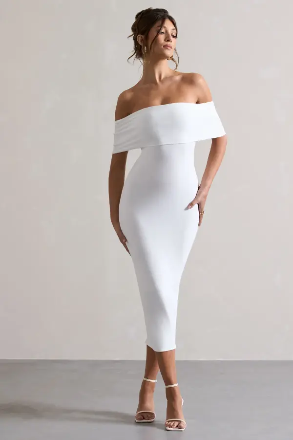White Midi Dress Classy