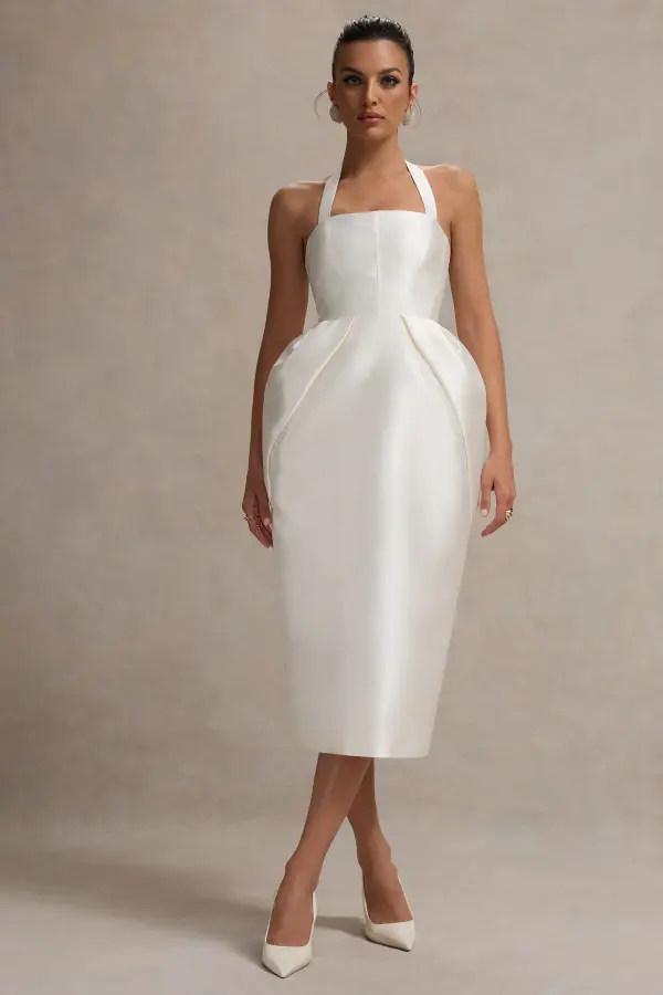 White Midi Dress Classy