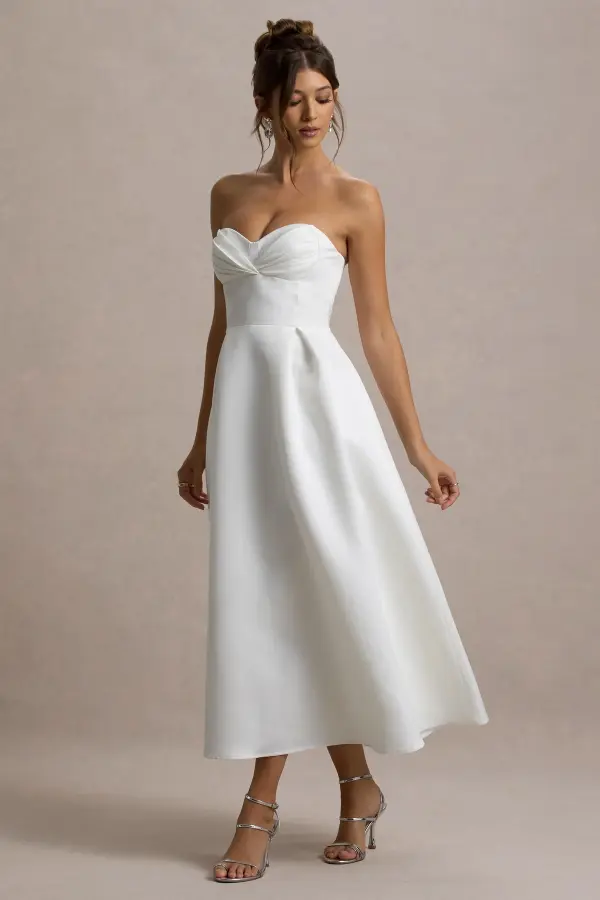 White Midi Dress Classy