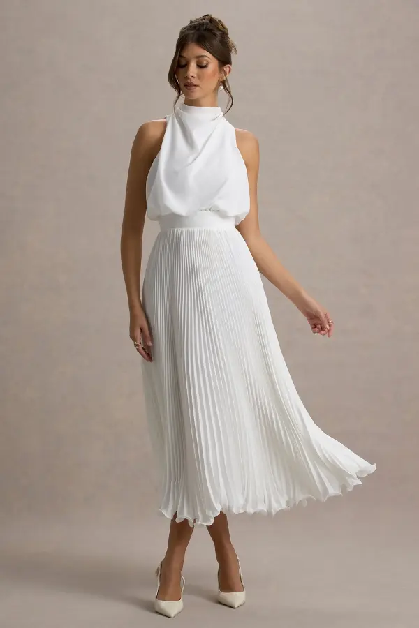 White Midi Dress Classy Styles